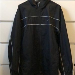 Black Nike zip up windbreaker
